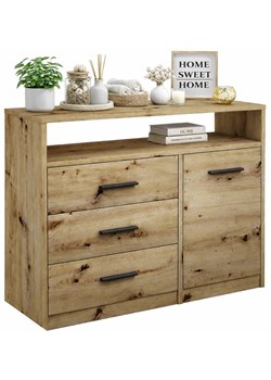 Klasyczna komoda z szufladami dąb artisan T5-L33 ze sklepu Edinos.pl w kategorii Komody - zdjęcie 189278259