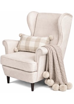 Beżowy tapicerowany fotel wypoczynkowy Z5-R84 ze sklepu Edinos.pl w kategorii Fotele - zdjęcie 189278288