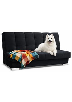 Czarna rozkładana wersalka z funkcją spania H5-F55 ze sklepu Edinos.pl w kategorii Sofy i kanapy - zdjęcie 189278289