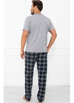 Piżama męska z krótkim rękawem i długimi spodniami szara Andreas, Kolor szaro-granatowy, Rozmiar M, Italian Fashion ze sklepu Primodo w kategorii Piżamy męskie - zdjęcie 189279528