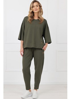 Bluzka damska z rękawem 3/4 khaki Kaori, Kolor khaki, Rozmiar S, Italian Fashion ze sklepu Primodo w kategorii Bluzki damskie - zdjęcie 189279577