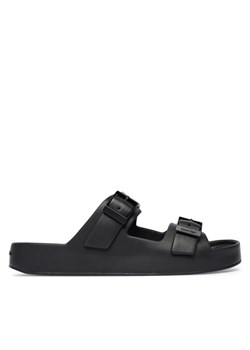 Calvin Klein Klapki Ergon Eva Double Bar Sandal HM0HM02116 Czarny ze sklepu MODIVO w kategorii Klapki męskie - zdjęcie 189279759