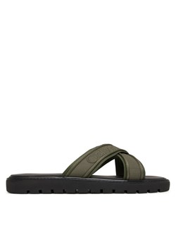 Calvin Klein Klapki Sq Molded Sandal Xcross Wb HM0HM02101 Zielony ze sklepu MODIVO w kategorii Klapki męskie - zdjęcie 189279799