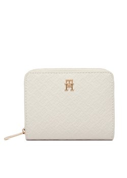 Tommy Hilfiger Portfel Th Icon Med Za W/Flap Mono AW0AW18474 Beżowy ze sklepu MODIVO w kategorii Portfele damskie - zdjęcie 189279808