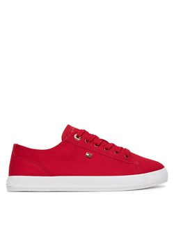 Tommy Hilfiger Sneakersy Th Foxing Sneaker Canvas FW0FW09170 Czerwony ze sklepu MODIVO w kategorii Buty sportowe damskie - zdjęcie 189279846