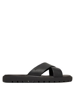 Calvin Klein Klapki Sq Molded Sandal Xcross Lth HM0HM02235 Czarny ze sklepu MODIVO w kategorii Klapki męskie - zdjęcie 189279937