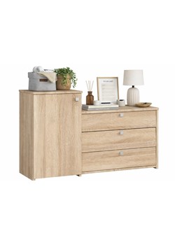 Zamykana szafka na obuwie dąb sonoma D0-R93 ze sklepu Edinos.pl w kategorii Zestawy mebli do przedpokoju - zdjęcie 189281177