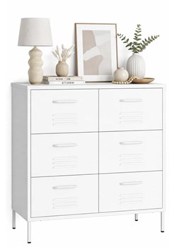 Biała stalowa szafka gospodarcza z 6 szufladami R8-Z02 ze sklepu Edinos.pl w kategorii Szafy - zdjęcie 189281179