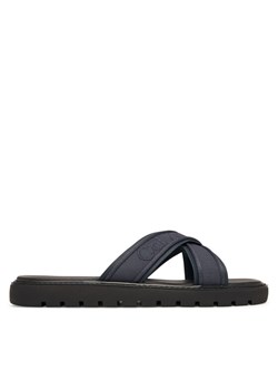 Klapki Calvin Klein Sq Molded Sandal Xcross Wb HM0HM02101 Granatowy ze sklepu eobuwie.pl w kategorii Klapki męskie - zdjęcie 189281205