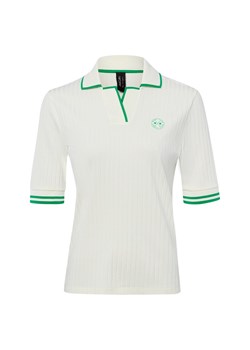 Marc Cain Damska koszulka polo Kobiety Sztuczne włókno écru jednolity ze sklepu vangraaf w kategorii Bluzki damskie - zdjęcie 189283229