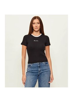 Guess Jeans T-shirt EMBRO RINGER | Slim Fit ze sklepu Gomez Fashion Store w kategorii Bluzki damskie - zdjęcie 189283818