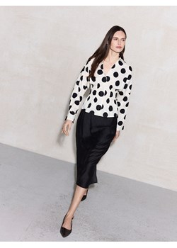 Mohito - Bawełniana koszula w grochy - kremowy ze sklepu Mohito w kategorii Koszule damskie - zdjęcie 189285689