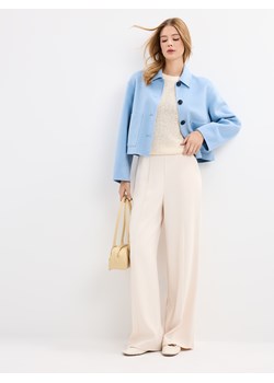 Mohito - Błękitna kurtka z wełną - błękitny ze sklepu Mohito w kategorii Kurtki damskie - zdjęcie 189286155