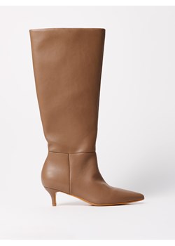 Mohito - Kozaki na obcasie - beżowy ze sklepu Mohito w kategorii Kozaki damskie - zdjęcie 189286178