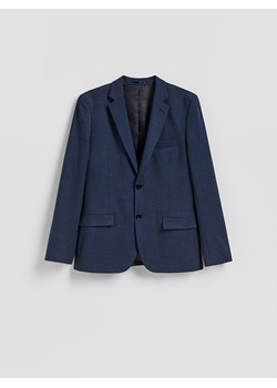 Reserved - Marynarka slim fit z dodatkiem wiskozy i elastanu - granatowy ze sklepu Reserved w kategorii Marynarki męskie - zdjęcie 189286375