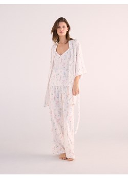 Reserved - Dwuczęściowa piżama na ramiączkach - kremowy ze sklepu Reserved w kategorii Piżamy damskie - zdjęcie 189286429