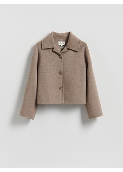 Reserved - Wełniana kurtka handmade - beżowy ze sklepu Reserved w kategorii Kurtki damskie - zdjęcie 189286977