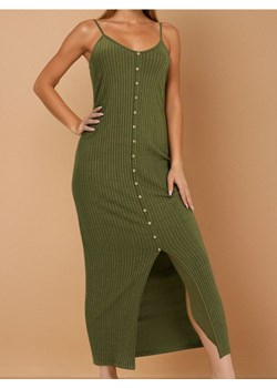 Sinsay - Dopasowana sukienka na ramiączkach z lyocellem - zielony ze sklepu Sinsay w kategorii Sukienki - zdjęcie 189288835