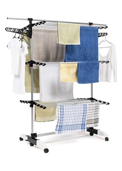 IDOMYA Essentials Suszarka w kolorze srebrnym na pranie - 105 x 150 x 67 cm ze sklepu Limango Polska w kategorii Akcesoria łazienkowe - zdjęcie 189290489