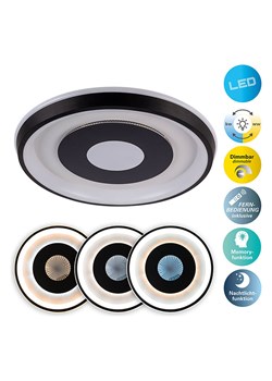 näve Lampa sufitowa LED "Eva" w kolorze czarno-białym - KEE E (A do G) ze sklepu Limango Polska w kategorii Oświetlenie - zdjęcie 189297287