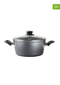 Stoneline 2-częściowy zestaw w kolorze szarym - 6,9 l ze sklepu Limango Polska w kategorii Garnki - zdjęcie 189301248