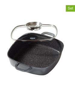Stoneline 2-częściowy zestaw w kolorze szarym -  24 x 24 cm ze sklepu Limango Polska w kategorii Garnki - zdjęcie 189301655