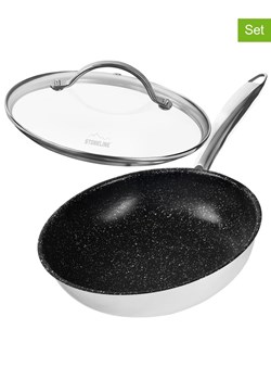 Stoneline 2-częściowy zestaw "Professional" w kolorze srebrnym - Ø 20 cm ze sklepu Limango Polska w kategorii Garnki - zdjęcie 189301757