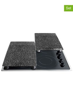Stoneline Płyty ochronne (2 szt.) w kolorze czarnym na kuchenkę - 52 x 30 cm ze sklepu Limango Polska w kategorii Akcesoria kuchenne - zdjęcie 189301929