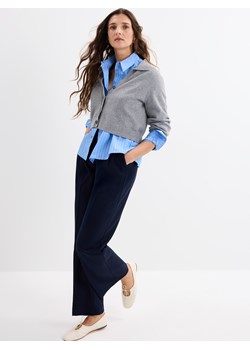 Mohito - Kardigan z kołnierzykiem polo - szary ze sklepu Mohito w kategorii Swetry damskie - zdjęcie 189303255