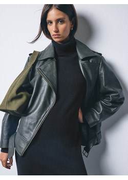 Mohito - Kurtka skórzana - ciemny zielony ze sklepu Mohito w kategorii Kurtki damskie - zdjęcie 189303405