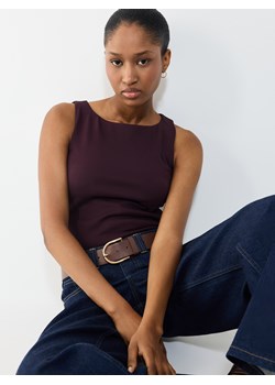 Mohito - Dopasowany top - ciemny fiolet ze sklepu Mohito w kategorii Bluzki damskie - zdjęcie 189303658