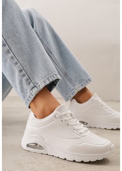 Białe Sneakersy na Platformie z Transparentną Wstawką przy Podeszwie Riovira ze sklepu renee.pl w kategorii Buty sportowe damskie - zdjęcie 189304097