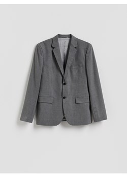 Reserved - Marynarka slim fit z dodatkiem wiskozy - ciemnoszary ze sklepu Reserved w kategorii Marynarki męskie - zdjęcie 189304128