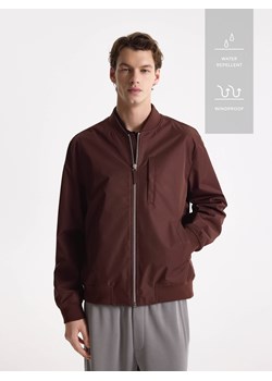 Reserved - Kurtka bomberka ze stójką - ciemnobrązowy ze sklepu Reserved w kategorii Kurtki męskie - zdjęcie 189304369