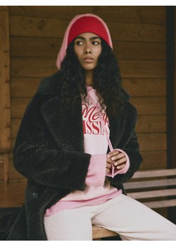 Reserved - Bluza z haftowanym napisem - różowy ze sklepu Reserved w kategorii Bluzy damskie - zdjęcie 189304438