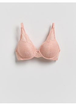 Reserved - Biustonosz push up z koronką - brudny róż ze sklepu Reserved w kategorii Biustonosze - zdjęcie 189304466