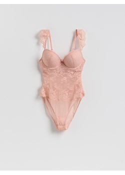 Reserved - Koronkowe body - brudny róż ze sklepu Reserved w kategorii Body damskie - zdjęcie 189304468