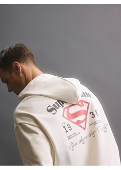 Reserved - Bawełniana bluza z kapturem SUPERMAN™ - złamana biel ze sklepu Reserved w kategorii Bluzy męskie - zdjęcie 189304488