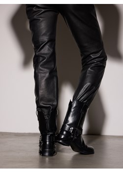 Reserved - Botki biker z metalowymi detalami - czarny ze sklepu Reserved w kategorii Botki - zdjęcie 189304575