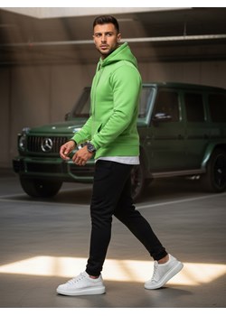 Dres męski zielono-czarny Dstreet AX0646 ze sklepu DSTREET.PL w kategorii Dresy męskie - zdjęcie 189306007