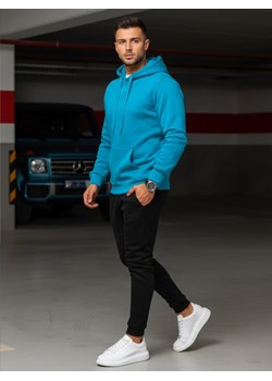 Dres męski niebiesko-czarny Dstreet AX0651 ze sklepu DSTREET.PL w kategorii Dresy męskie - zdjęcie 189306009