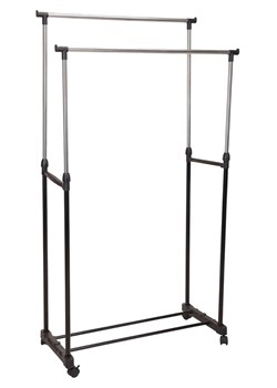 Joybos Stojak w kolorze srebrno-czarnym na ubrania - 80 x 160 x 42 cm ze sklepu Limango Polska w kategorii Szafy - zdjęcie 189306625