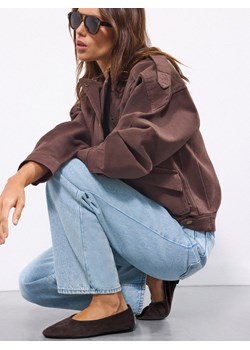 Mohito - Zamszowe czekoladowe baleriny - ciemnobrązowy ze sklepu Mohito w kategorii Balerinki - zdjęcie 189307517