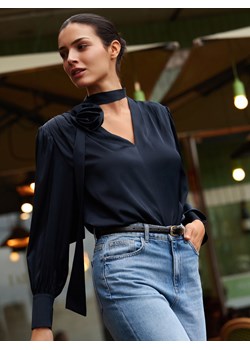 Reserved - Skórzany pasek z klamrą - czarny ze sklepu Reserved w kategorii Paski damskie - zdjęcie 189309345