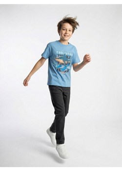 Sinsay - Bawełniana koszulka z nadrukiem Italian Brainrot Tralalero Tralala - niebieski ze sklepu Sinsay w kategorii T-shirty chłopięce - zdjęcie 189310209