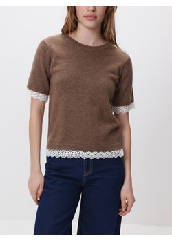 Reserved - Sweter z dodatkiem wełny - brązowy ze sklepu Reserved w kategorii Swetry damskie - zdjęcie 189313536