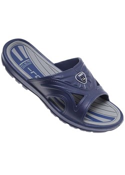 Męskie klapki wodoodporne na plażę granatowe /D9-1 18691 T193/ ze sklepu Pantofelek24.pl w kategorii Klapki męskie - zdjęcie 189314945