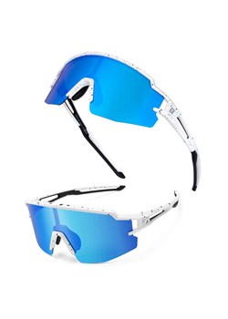 Juniorskie 6-10 lat sportowe okulary przeciwsłoneczne polaryzacyjne SP345-WHITE-BLACK ze sklepu Stylion w kategorii Okulary przeciwsłoneczne dziecięce - zdjęcie 189315617