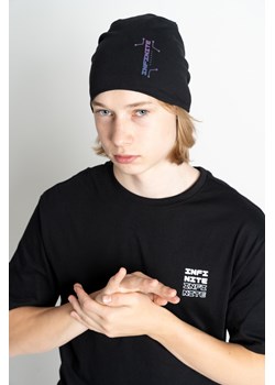 Czarna czapka z nadrukiem reflective print z przodu, Rozmiar -  r2, Kolor - Czarny ze sklepu REPORTER w kategorii Czapki dziecięce - zdjęcie 189316459