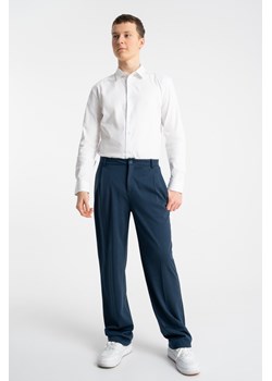 Granatowe spodnie garniturowe REGULAR, Rozmiar - 140, Kolor - Granatowy ze sklepu REPORTER w kategorii Spodnie chłopięce - zdjęcie 189316989